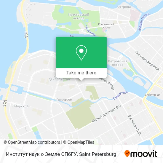 Институт наук о Земле СПбГУ map