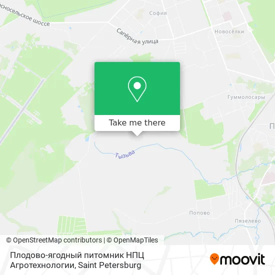 Плодово-ягодный питомник НПЦ Агротехнологии map