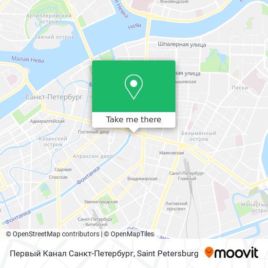 Первый Канал Санкт-Петербург map