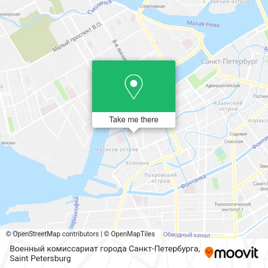 Военный комиссариат города Санкт-Петербурга map