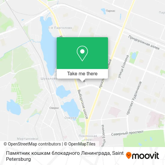 Памятник кошкам блокадного Ленинграда map