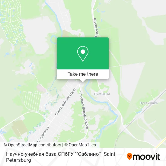 Научно-учебная база СПбГУ ""Саблино"" map