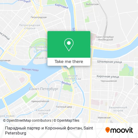 Парадный партер и Коронный фонтан map