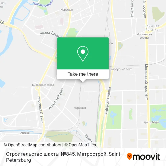 Строительство шахты №845, Метрострой map