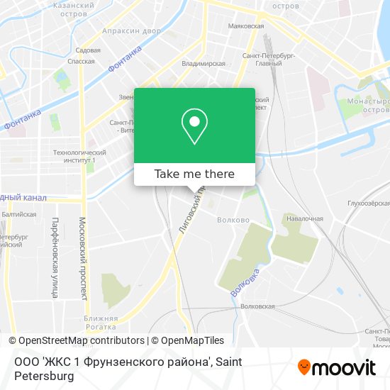 ООО 'ЖКС 1 Фрунзенского района' map