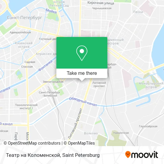 Театр на Коломенской map