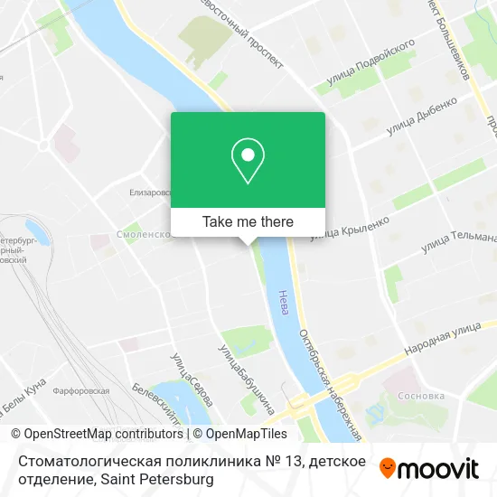 Стоматологическая поликлиника № 13, детское отделение map