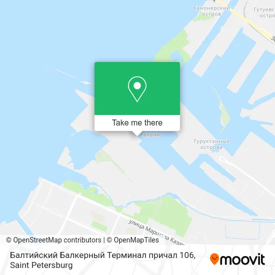 Балтийский Балкерный Терминал причал 106 map