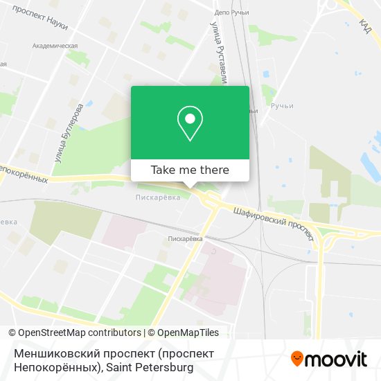 Меншиковский проспект (проспект Непокорённых) map