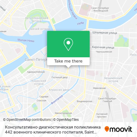 Консультативно-диагностическая поликлиника 442 военного клинического госпиталя map