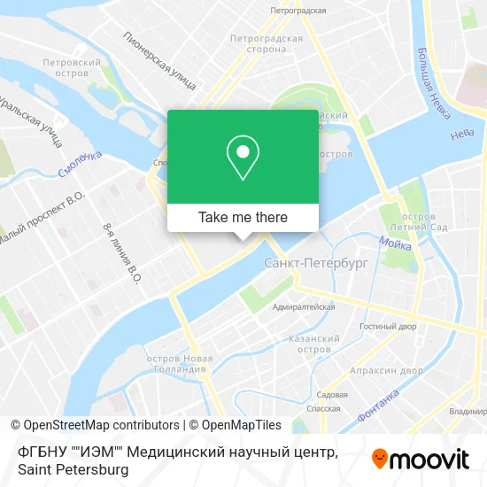 ФГБНУ ""ИЭМ"" Медицинский научный центр map