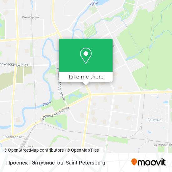 Проспект Энтузиастов map