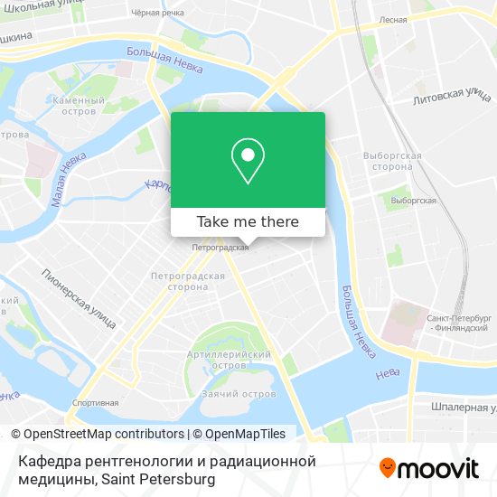 Кафедра рентгенологии и радиационной медицины map