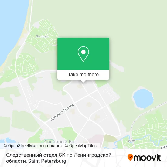 Следственный отдел СК по Ленинградской области map