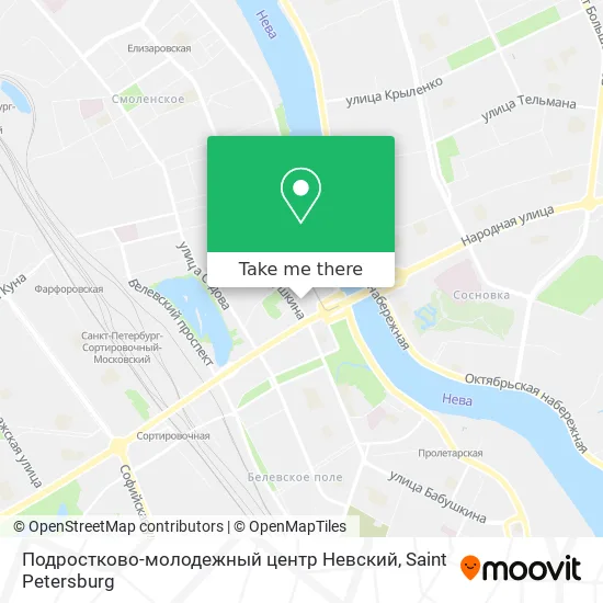 Подростково-молодежный центр Невский map