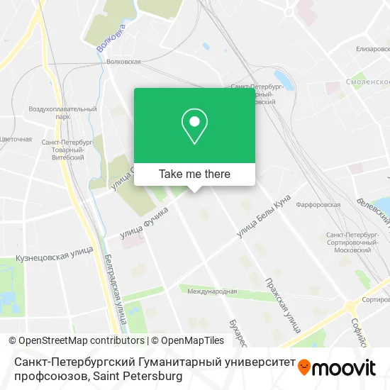 Санкт-Петербургский Гуманитарный университет профсоюзов map