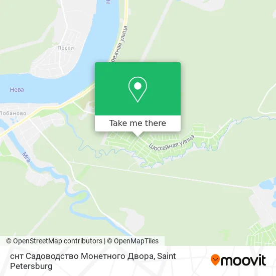 снт Садоводство Монетного Двора map