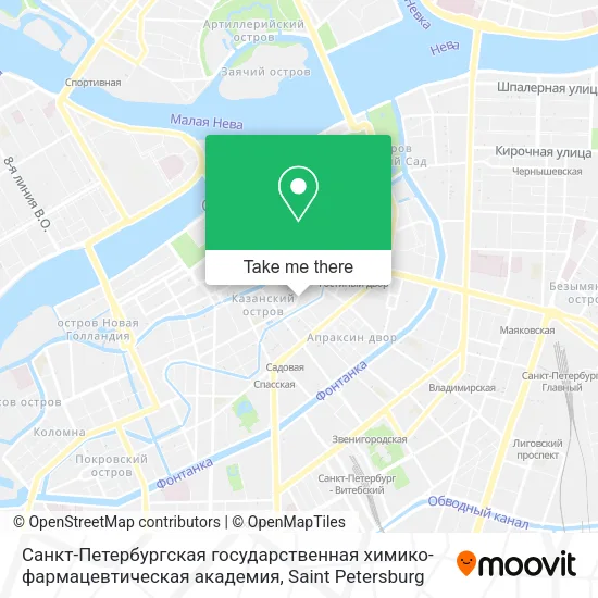 Санкт-Петербургская государственная химико-фармацевтическая академия map