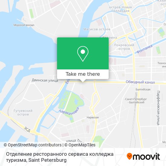 Отделение ресторанного сервиса колледжа туризма map