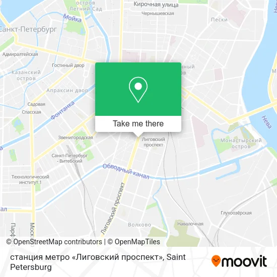 станция метро «Лиговский проспект» map