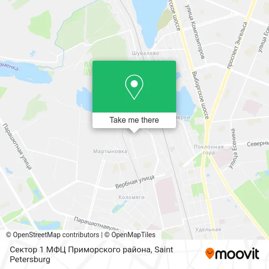 Сектор 1 МФЦ Приморского района map