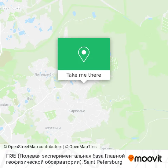 ПЭБ (Полевая экспериментальная база Главной геофизической обсерватории) map