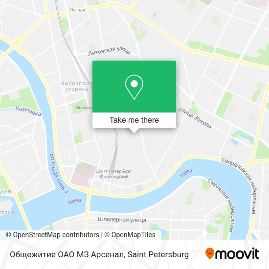 Общежитие ОАО МЗ Арсенал map