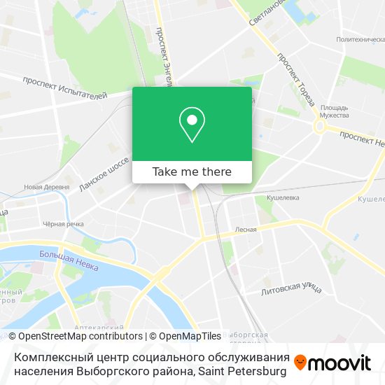 Комплексный центр социального обслуживания населения Выборгского района map