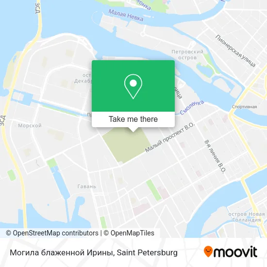 Могила блаженной Ирины map