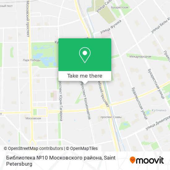 Библиотека №10 Московского района map