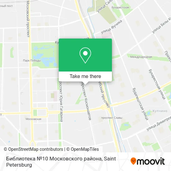 Библиотека №10 Московского района map