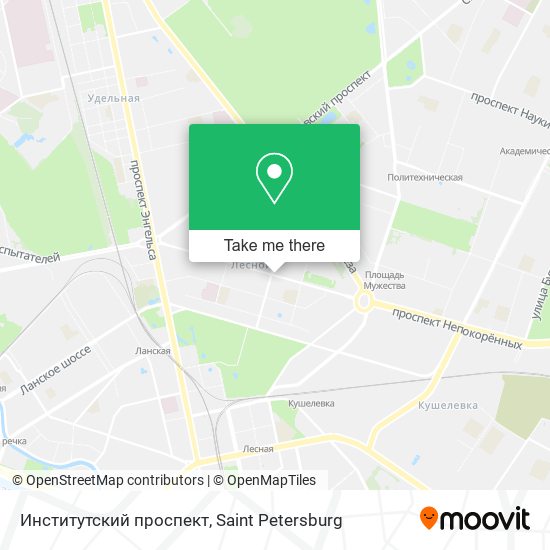 Институтский проспект map