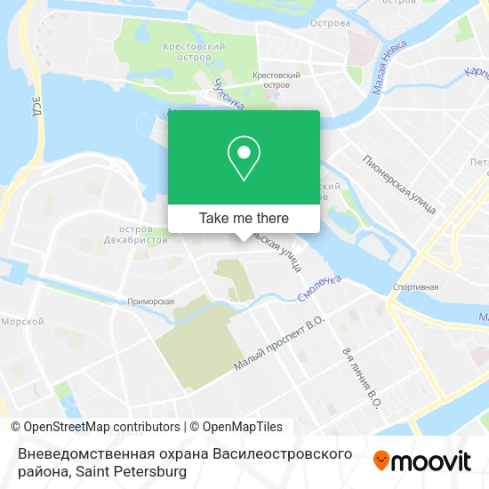 Вневедомственная охрана Василеостровского района map