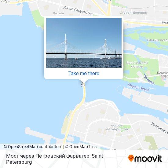 Мост через Петровский фарватер map
