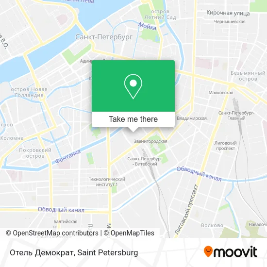 Отель Демократ map