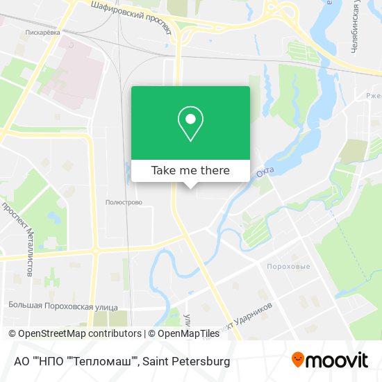 АО ""НПО ""Тепломаш"" map