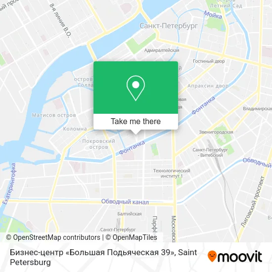 Бизнес-центр «Большая Подьяческая 39» map