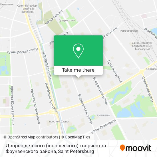 Дворец детского (юношеского) творчества Фрунзенского района map