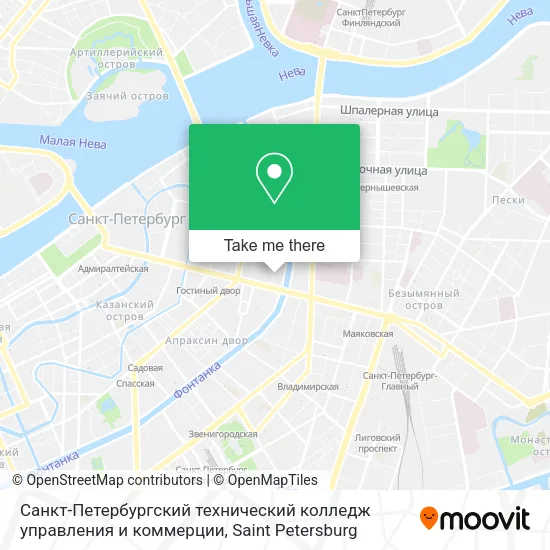 Санкт-Петербургский технический колледж управления и коммерции map