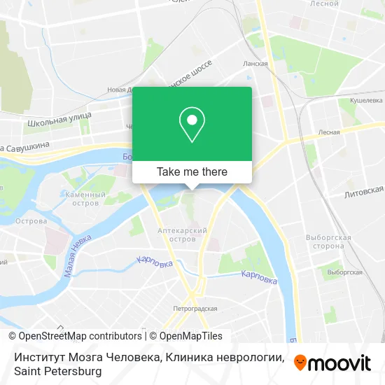 Институт Мозга Человека, Клиника неврологии map