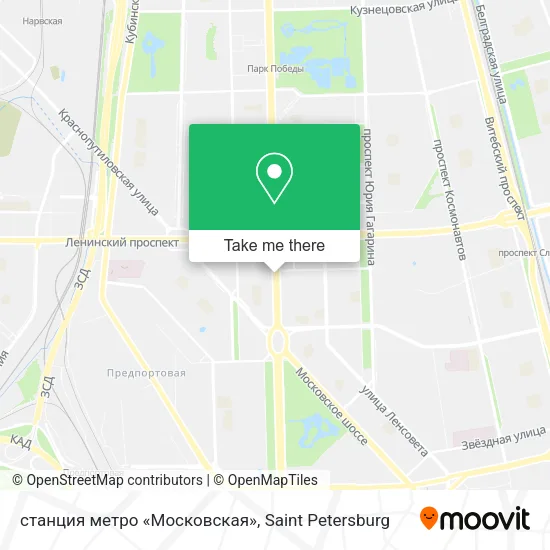 станция метро «Московская» map