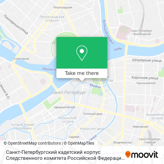 Санкт-Петербургский кадетский корпус Следственного комитета Российской Федерации map