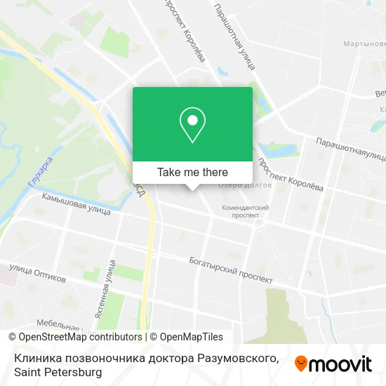 Клиника позвоночника доктора Разумовского map