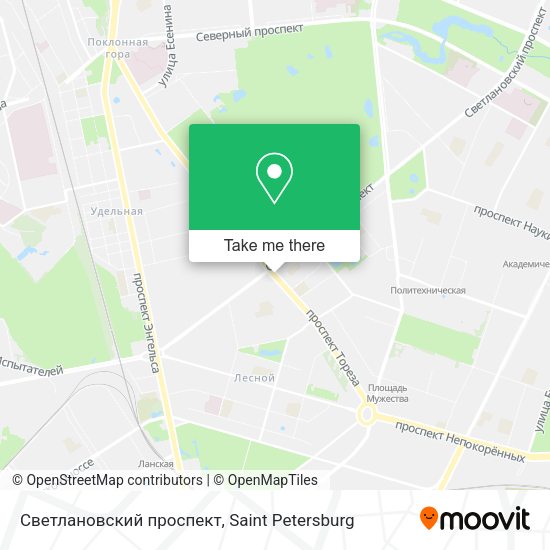 Светлановский проспект map