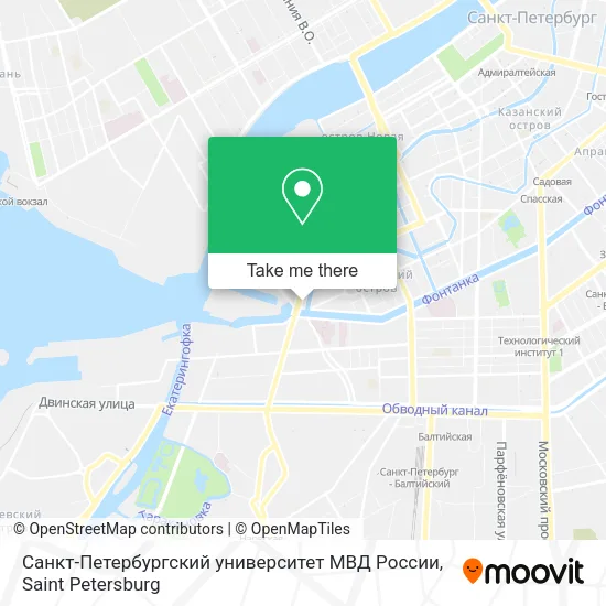 Санкт-Петербургский университет МВД России map