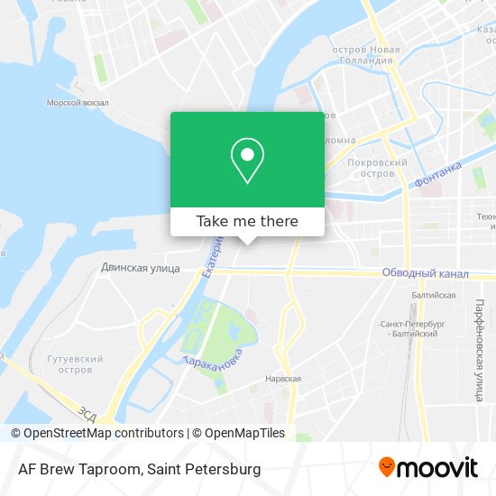 AF Brew Taproom map