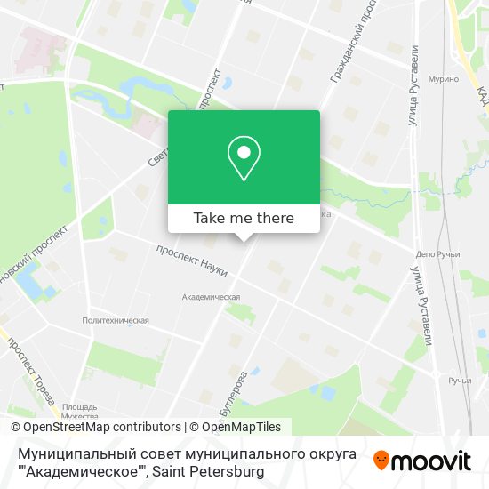 Муниципальный совет муниципального округа ""Академическое"" map