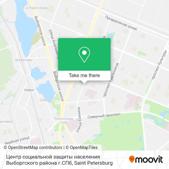 Центр социальной защиты населения Выборгского района г.СПб map