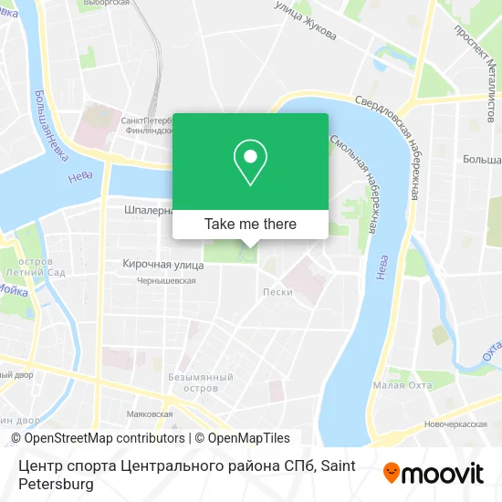 Центр спорта Центрального района СПб map