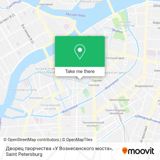 Дворец творчества «У Вознесенского моста» map